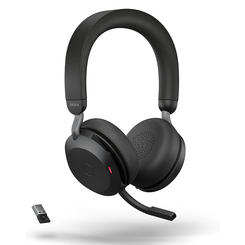 Jabra Evolve2 75 Link380A MS Stereo Noise-Canceling Wireless Headset (Black) | DataBlitz