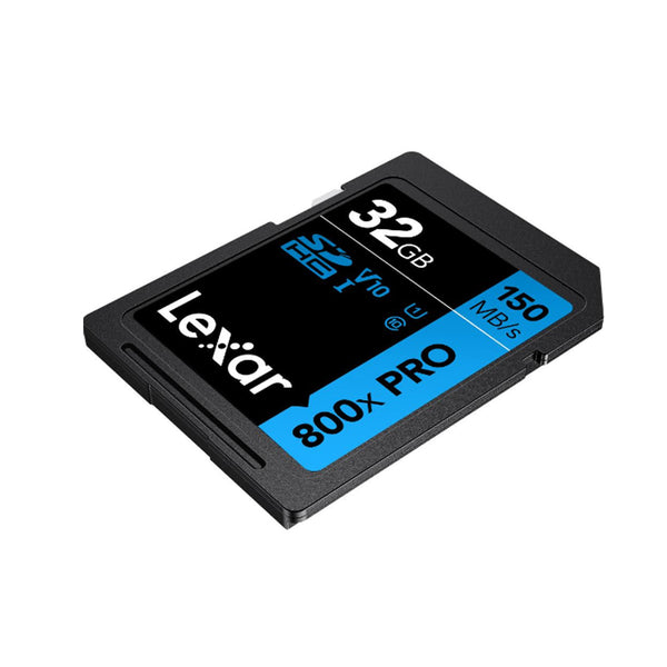 Lexar High-Performance 800x PRO 32GB SDHC UHS-I C10 U1 V10 150MB/s Read SD Card BLUE Series