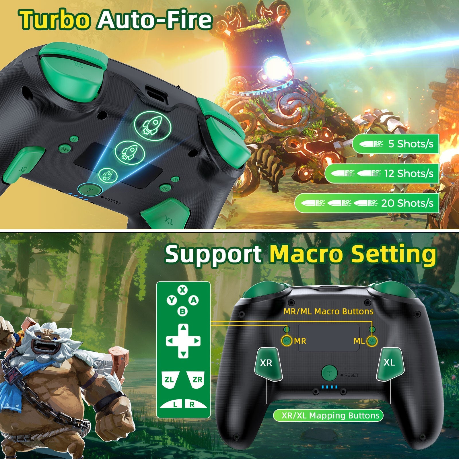 IINE Macro Programming Falcon Zelda Pro Controller For N-Switch / N-Switch Oled (L841) | DataBlitz