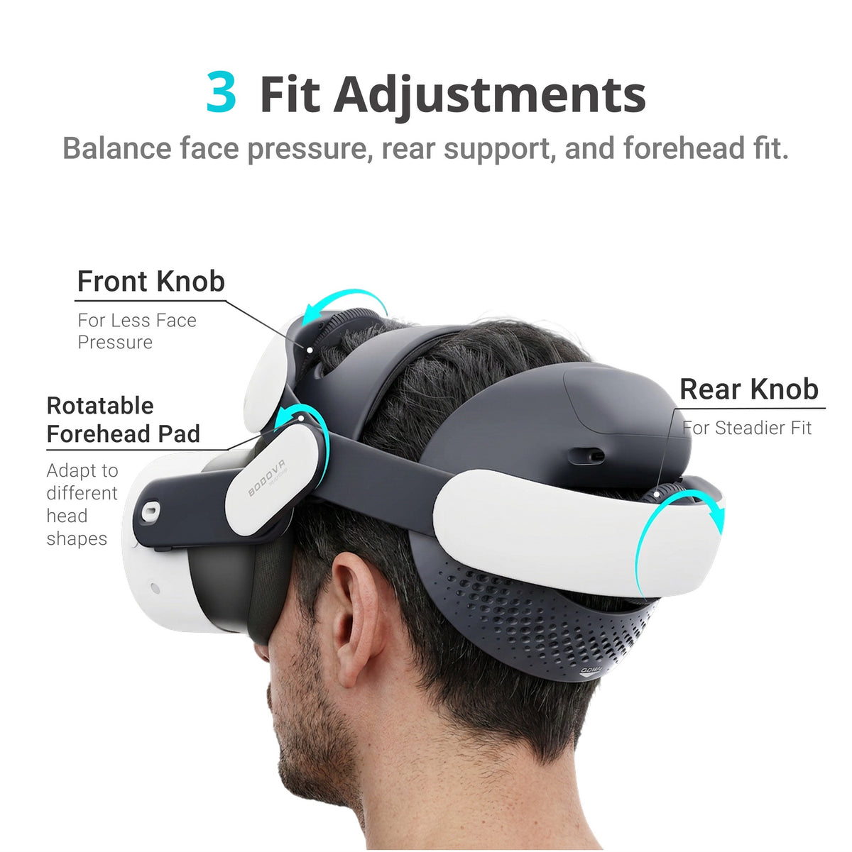 BoboVR M3 Head Strap Compatible w/ Meta Quest 3/3S