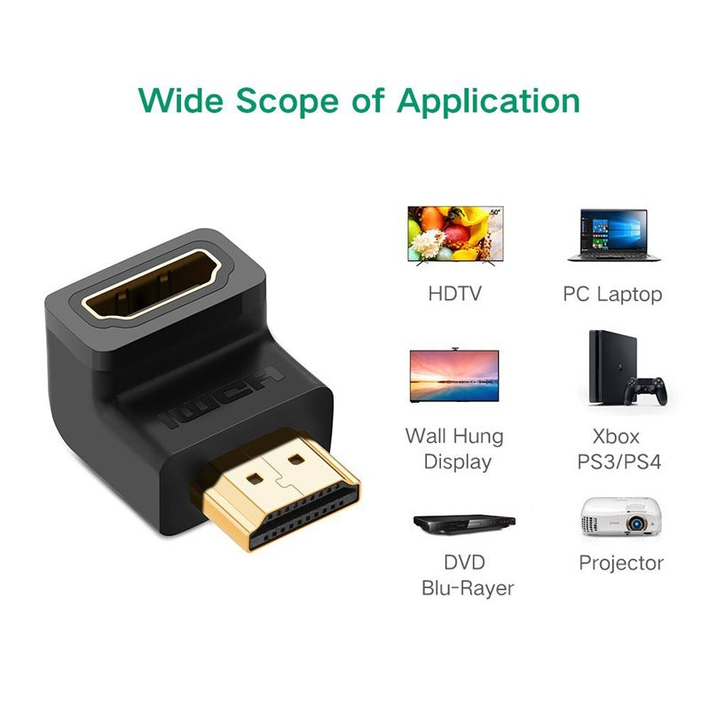 Ugreen HDMI 4K Male to Female Down-Angled Adapter (HD112/20109)