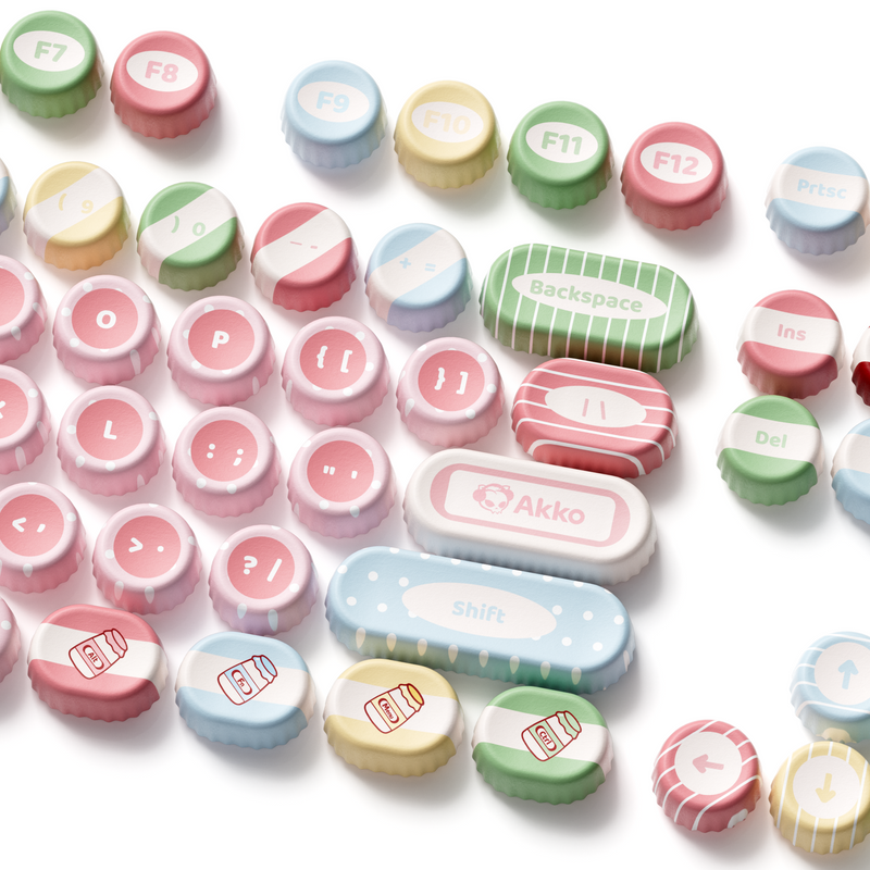Akko Classic BottleCap Keycap Set BottleCap Profile 131 Keys