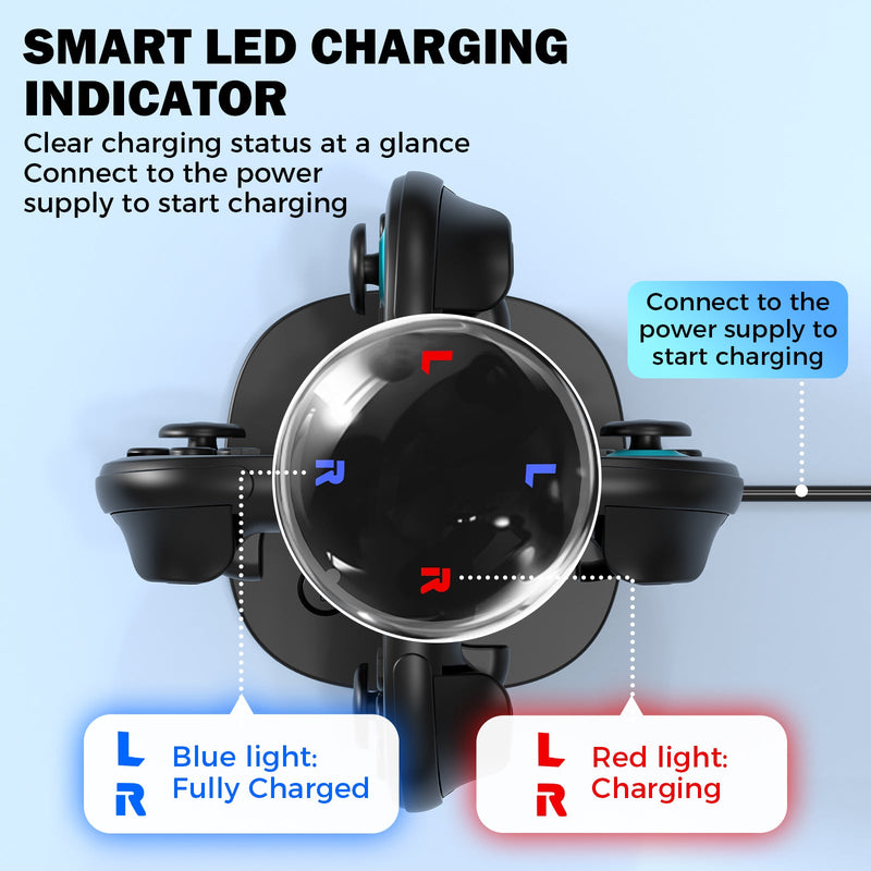 IINE Charging Dock with 4 Slots for Nintendo Switch 2 Controller