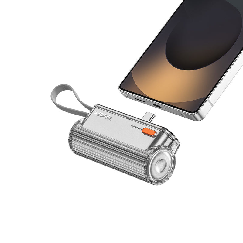 Sharge Flow Mini 2 5000mAH 22.5W Power Bank with Built-in USB-C Cable & USB-C to USB-C + USB-C to Lightning Connector | DataBlitz
