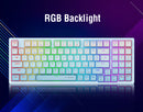 E-Yooso Z-94J Tri-Mode RGB 94-Keys Hot-Swappable Mechanical Keyboard White/Blue