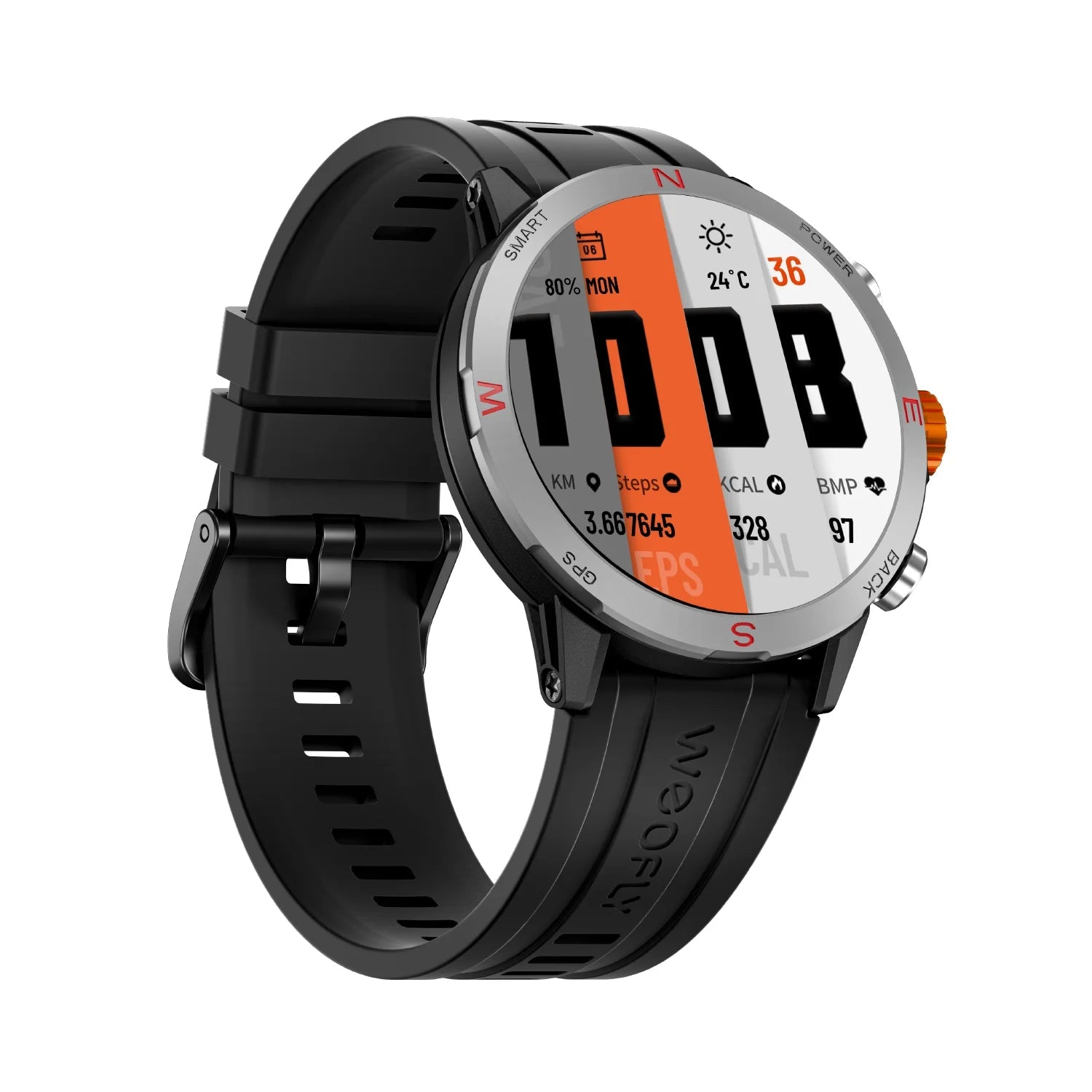 Weofly Conquer 2 Smartwatch (Black, Silver)