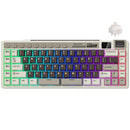 Royal Kludge RK M70 Tri-Mode RGB 73 Keys Hot-Swappable Mechanical Keyboard Mocha Grey (Cream Switch, Beige Switch)