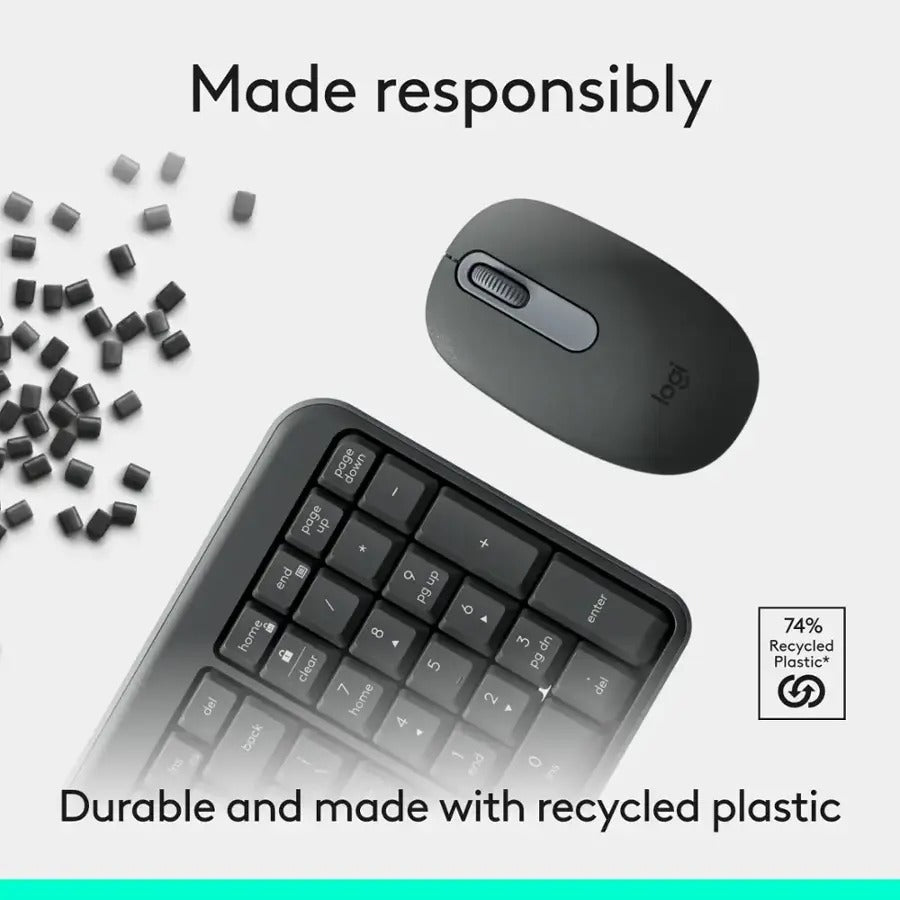Logitech MK250 Compact Wireless Mouse and Keyboard (Graphite) (920-013559)