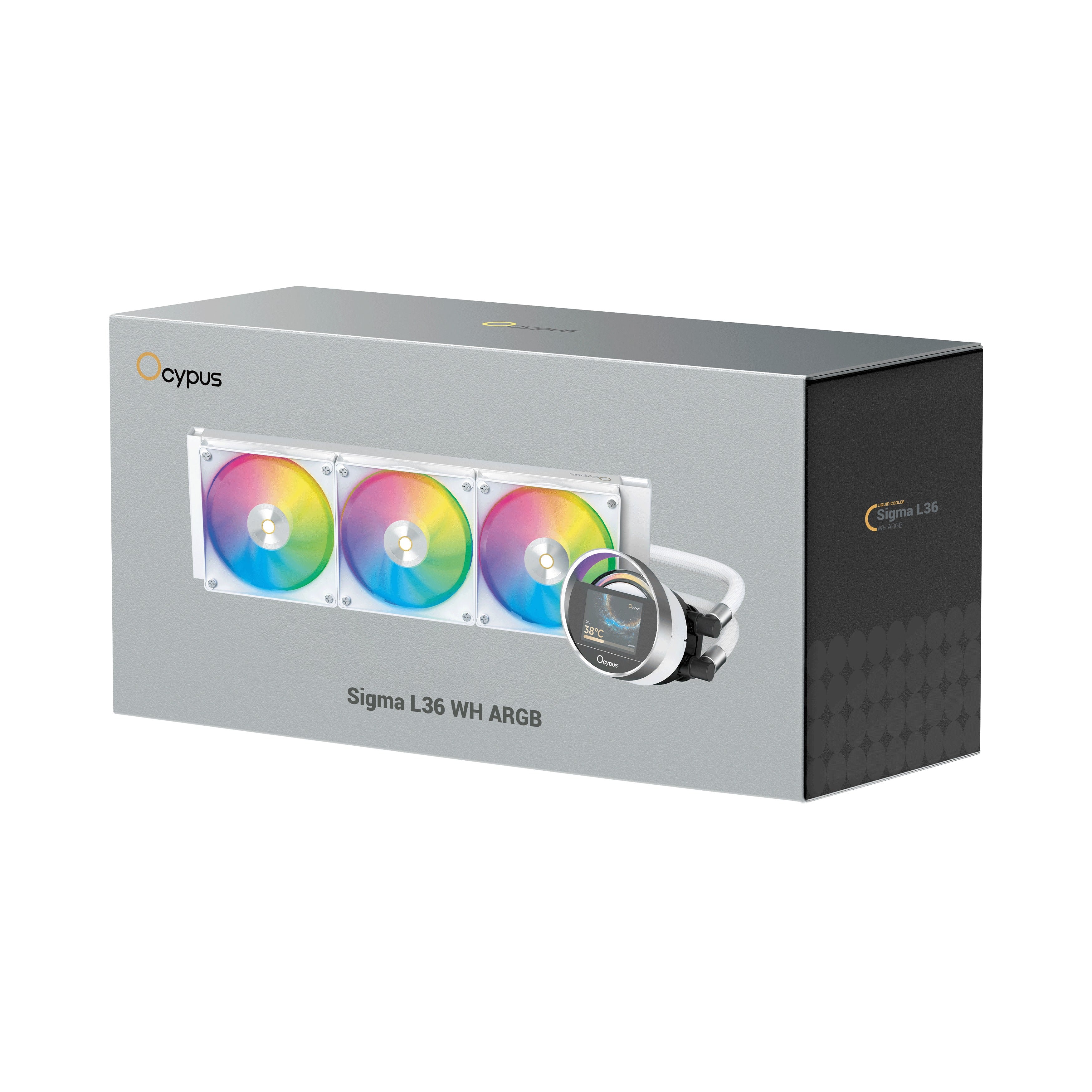 Ocypus Sigma L36 ARGB 360mm ARGB AIO Liquid Cooler with 2.4" IPS Display