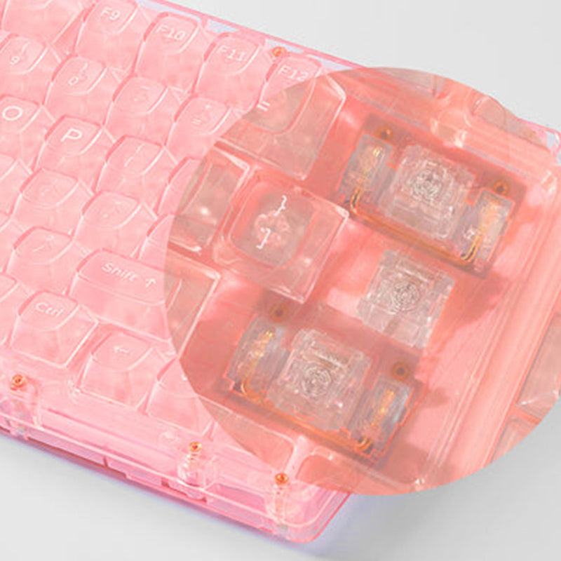 Monsgeek Ice 75 Multi-Mode RGB Hot-Swappable Transparent Mechanical Keyboard