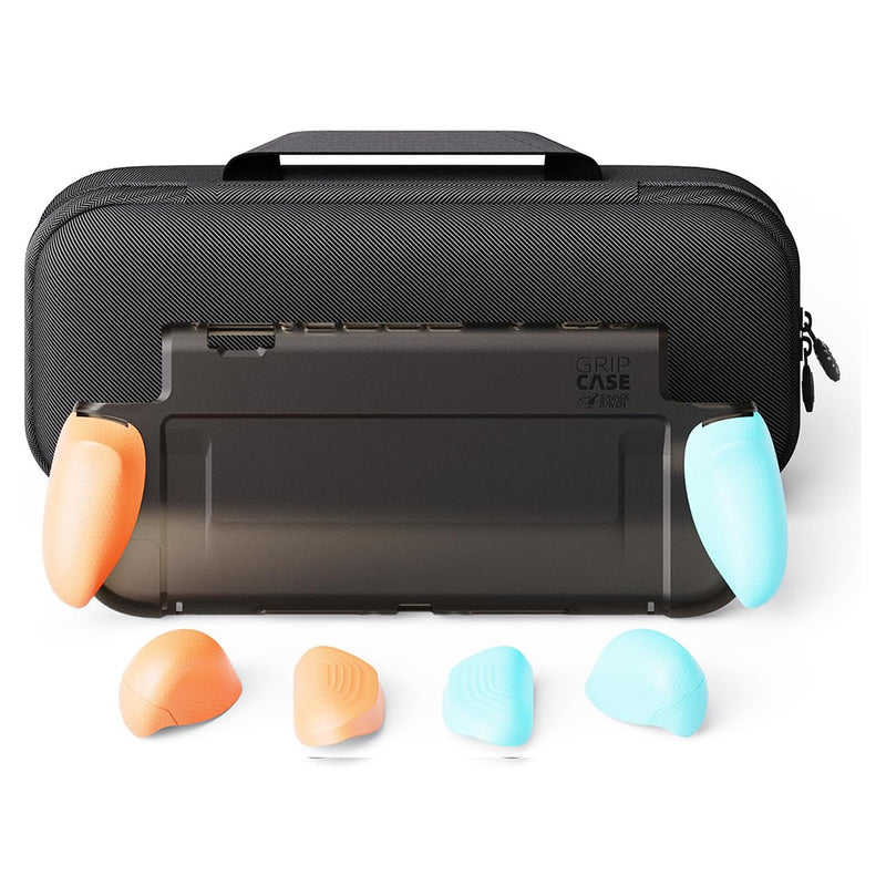 Skull & Co. Grip Case Bundle for Nintendo Switch 2 (Neon Blue/Red)