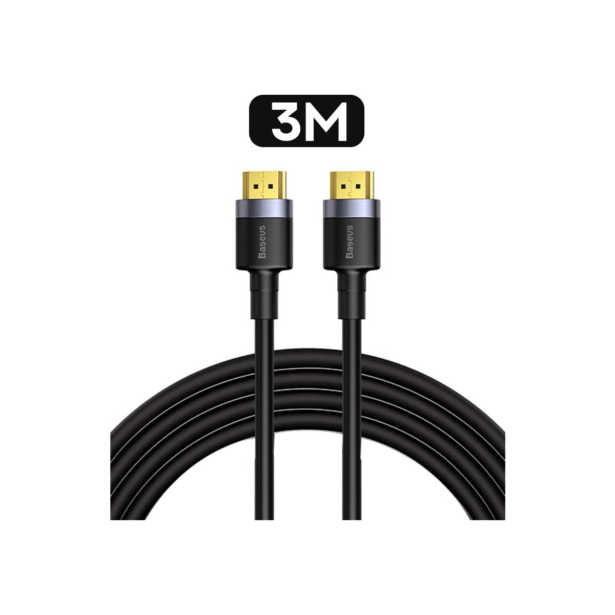 Baseus Cafule 4K HDMI Male To 4K HDMI Male Adapter Cable (1m, 2m, 3m, 5m) (Black) (CADKLF-E01, CADKLF-F01, CADKLF-G01, CADKLF-H01)
