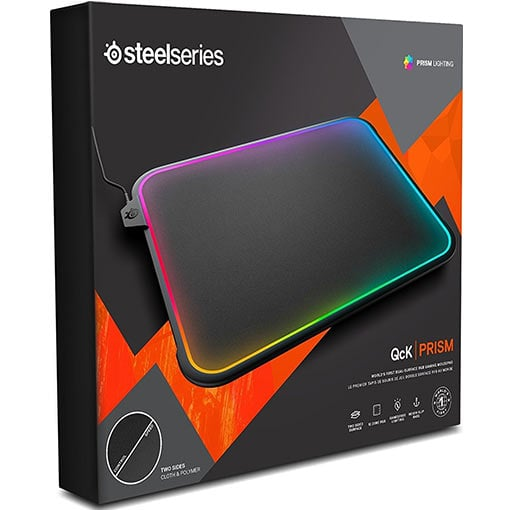 STEELSERIES QCK PRISM WORLDS FIRST DUAL-SURFACE RGB GAMING MOUSEPAD (PN63391)