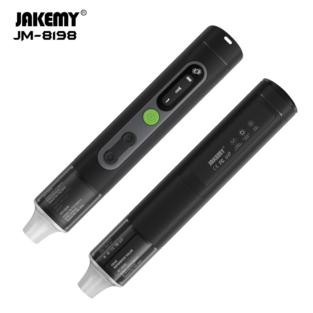 Jakemy 135-in-1 Modular Electric Toolbox with Electric Screwdriver Handle / 2-in-1 Connector