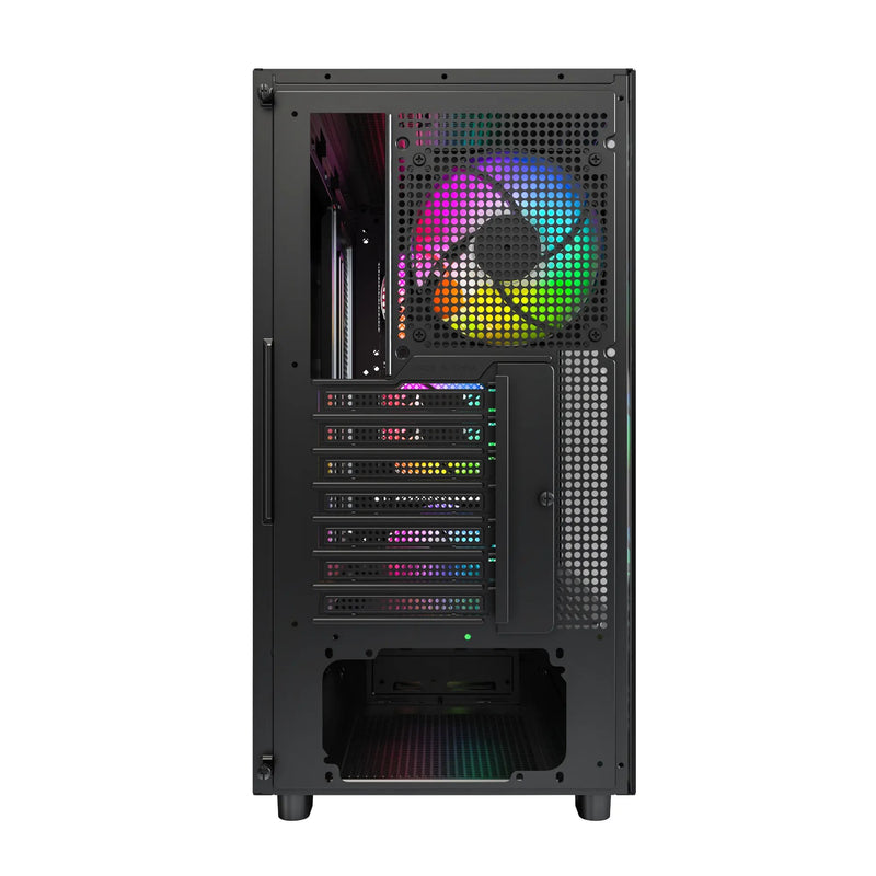 Montech XR Wood Mid-Tower TG Side Panel & Mesh Front with Wood Blends PC Case | DataBlitzaBlitz