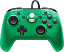 NSW PDP FACEOFF WIRED PRO CONTROLLER SUPER MARIO GREEN MUSHROOM (500-056D7)