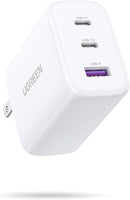 UGreen 65W 3-Port 2C1A GAN Tech Fast Charger (White) (CD275/90495)