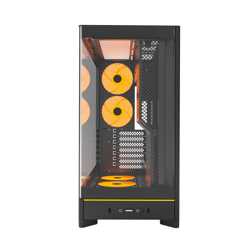 Montech HS02 Pro ATX Mid-Tower Curved Glass Front & TG Side Panel PC Case | DataBlitz