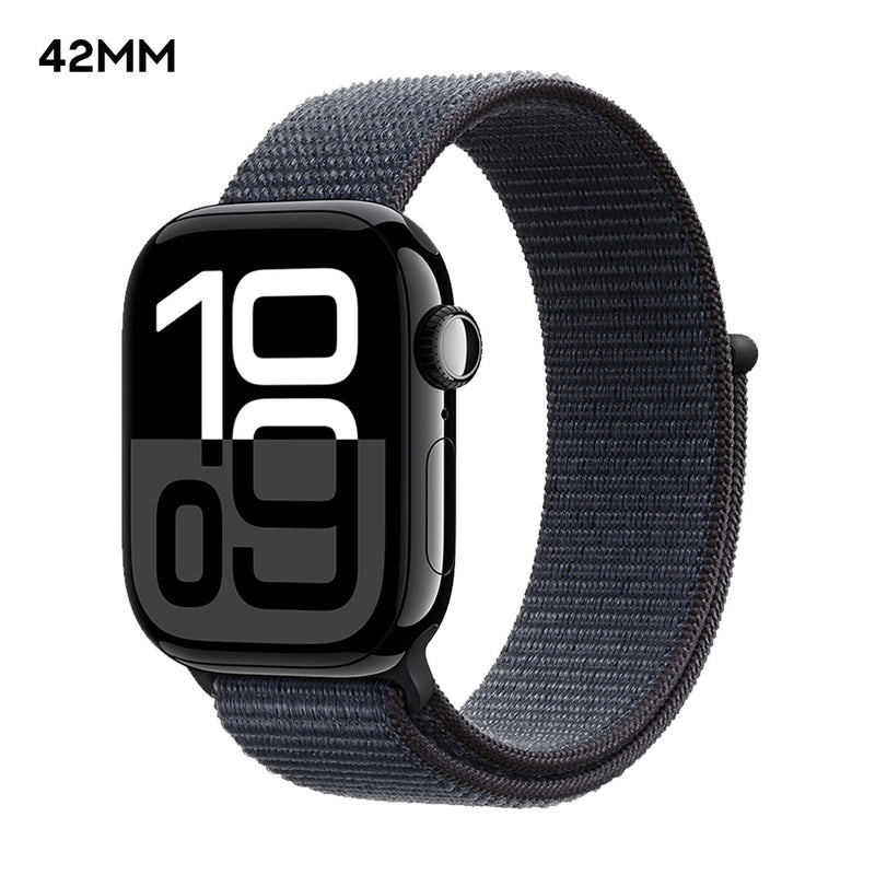 Apple Watch Series 10 GPS Aluminium Case with Ink Sport Loop - Jet Black (46mm, 42mm) (MWWG3ZP/A, MWWR3ZP/A)