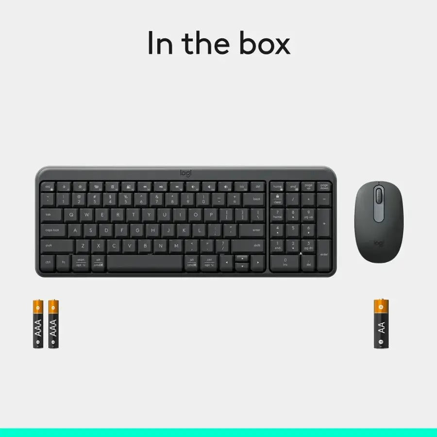 Logitech MK250 Compact Wireless Mouse and Keyboard (Graphite) (920-013559)