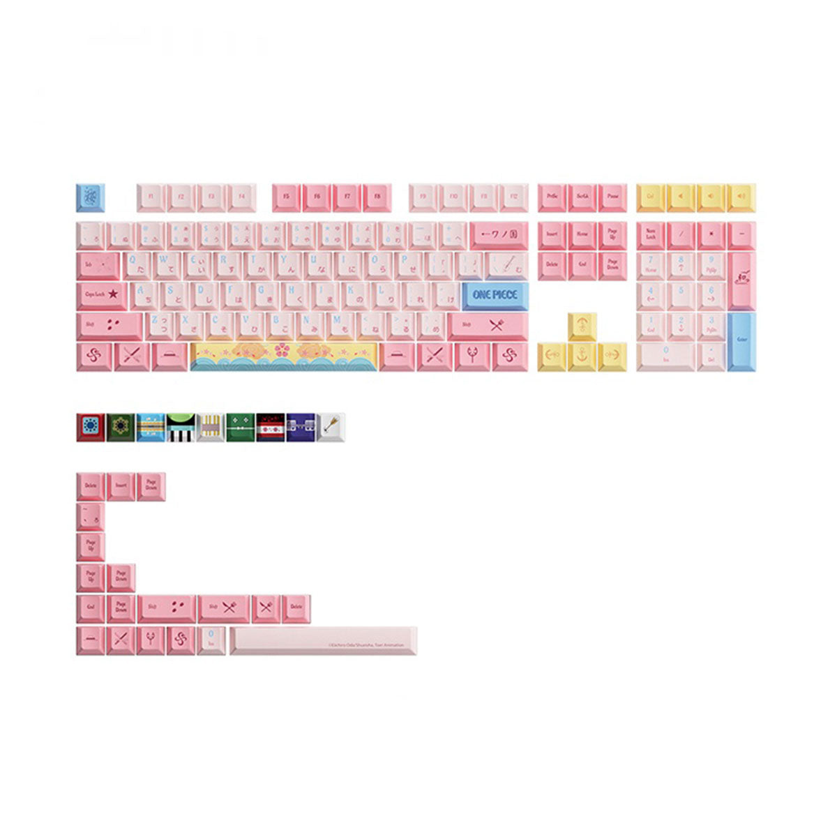 Akko One Piece Wano Country Keycap Set Cherry Profile 136 Keys
