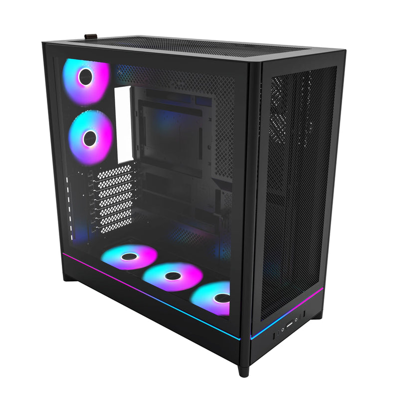 Montech HS01 Pro ATX Mid-Tower Mesh Front & TG Side Panel PC Case | DataBlitz