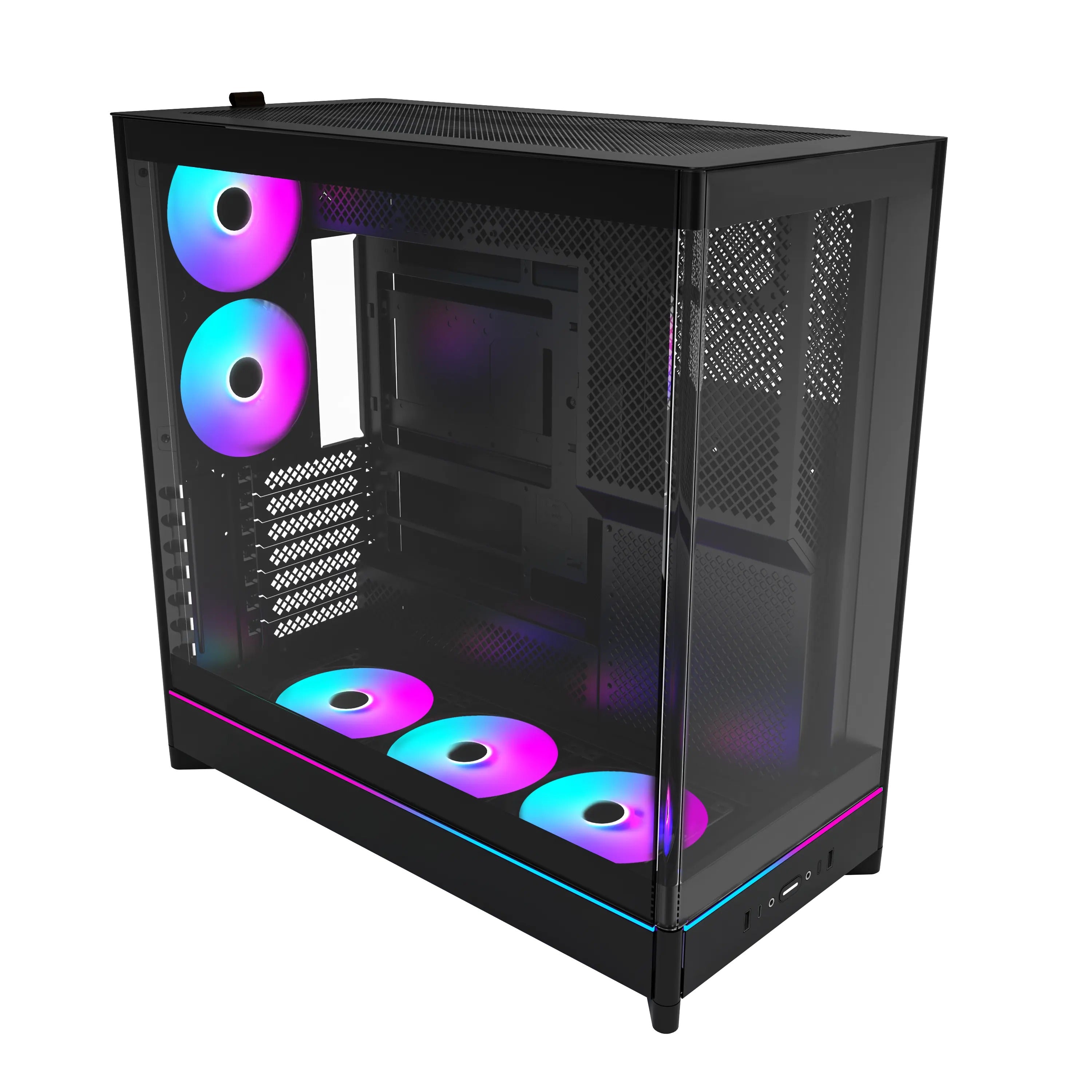 Montech HS02 Pro ATX Mid-Tower Curved Glass Front & TG Side Panel PC Case | DataBlitz