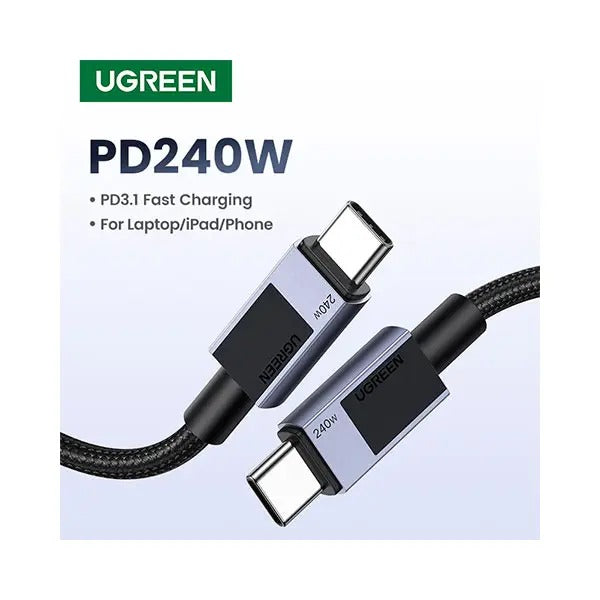 Ugreen USB-C to USB-C 240W PD Fast Charging Cable - 1m (Space Gray) (L513/45067)