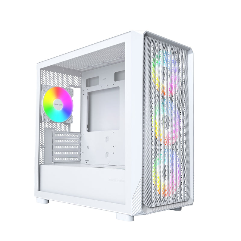 Montech X5M mATX Mid-Tower Carbon Fiber Print TG Side Panel & Mesh Front PC Case | DataBlitz