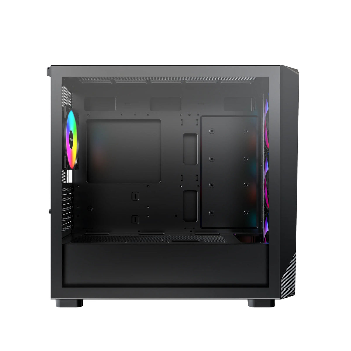 Montech X5M mATX Mid-Tower Carbon Fiber Print TG Side Panel & Mesh Front PC Case | DataBlitz