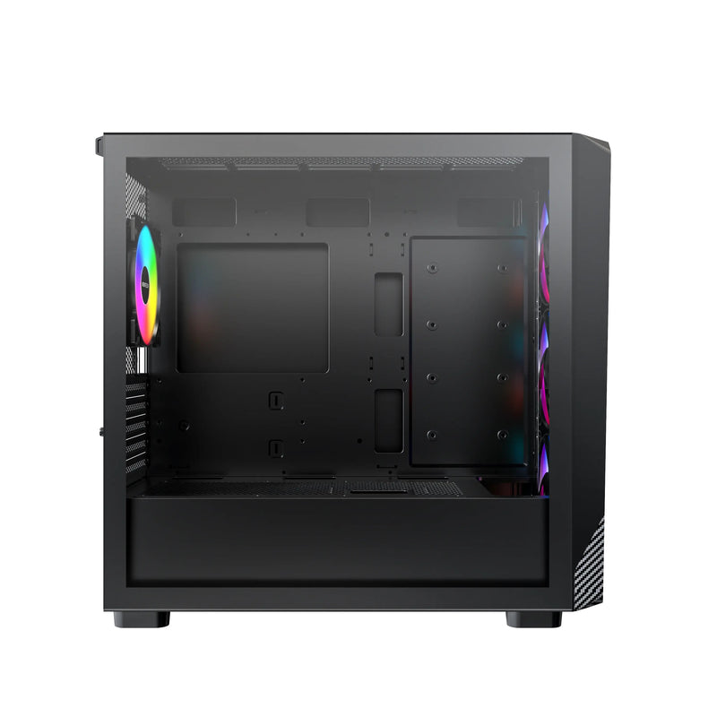 Montech X5M mATX Mid-Tower Carbon Fiber Print TG Side Panel & Mesh Front PC Case | DataBlitz