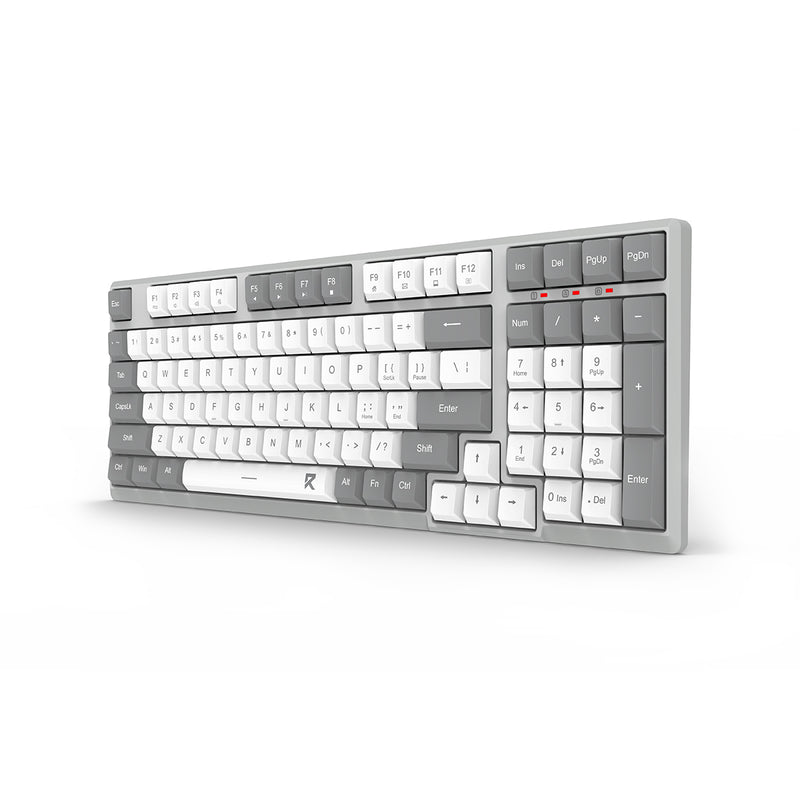Redragon BK-7114WG Scissor Mechanism Slim Wireless 96% Keyboard (White/Grey)