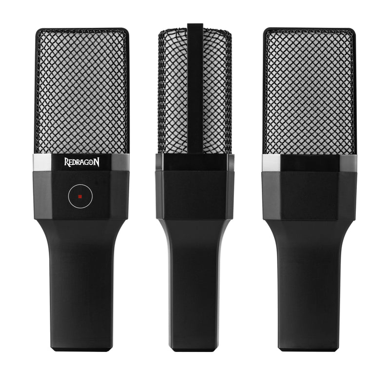 Redragon GM212 Adne RGB USB Streaming Microphone with Pop Filter Tripod