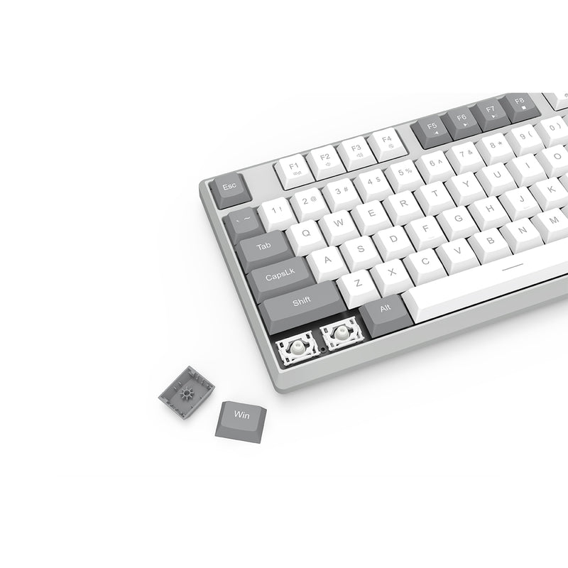 Redragon BK-7114WG Scissor Mechanism Slim Wireless 96% Keyboard (White/Grey)