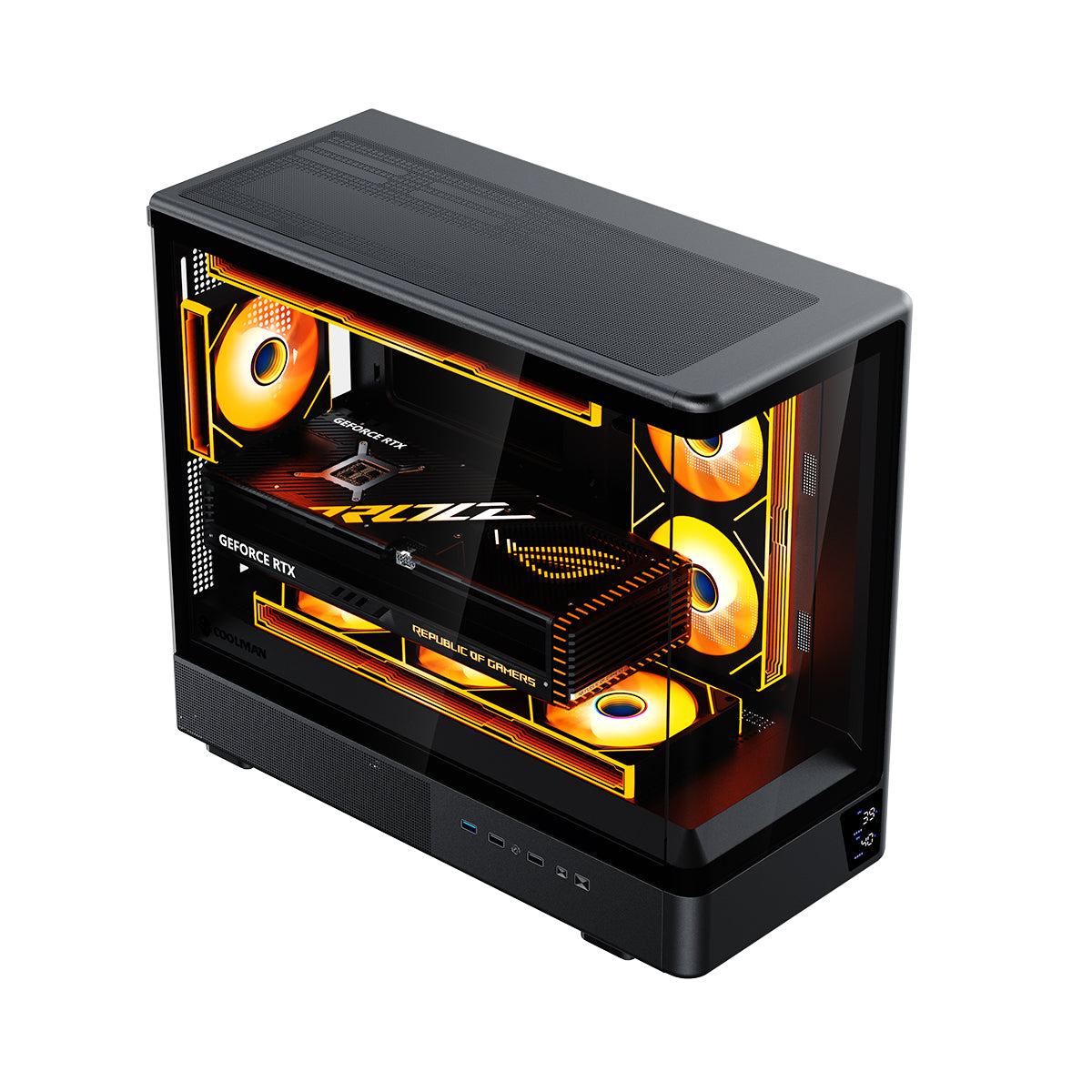 Coolman Astral M-ATX PC Case with Digital Screen Display