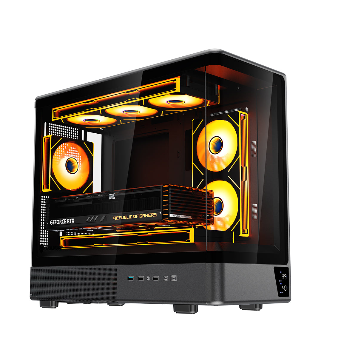 Coolman Astral M-ATX PC Case with Digital Screen Display