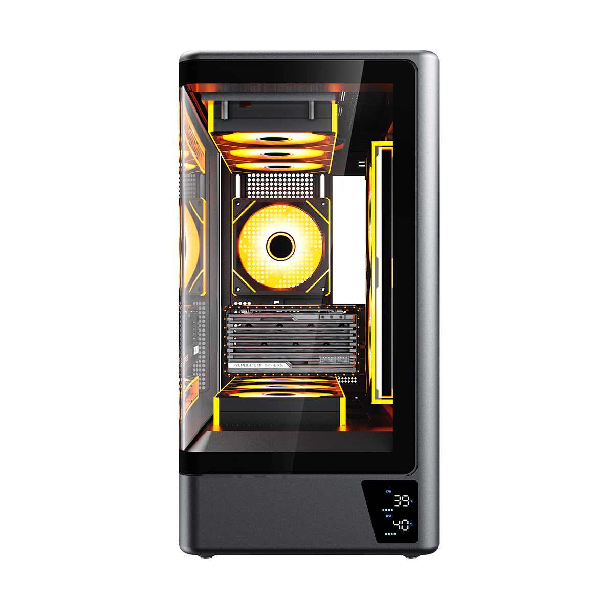 Coolman Astral M-ATX PC Case with Digital Screen Display