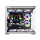 Darkflash C285P Tempered Glass Side Panel Dual Chamber ATX PC Case (White)