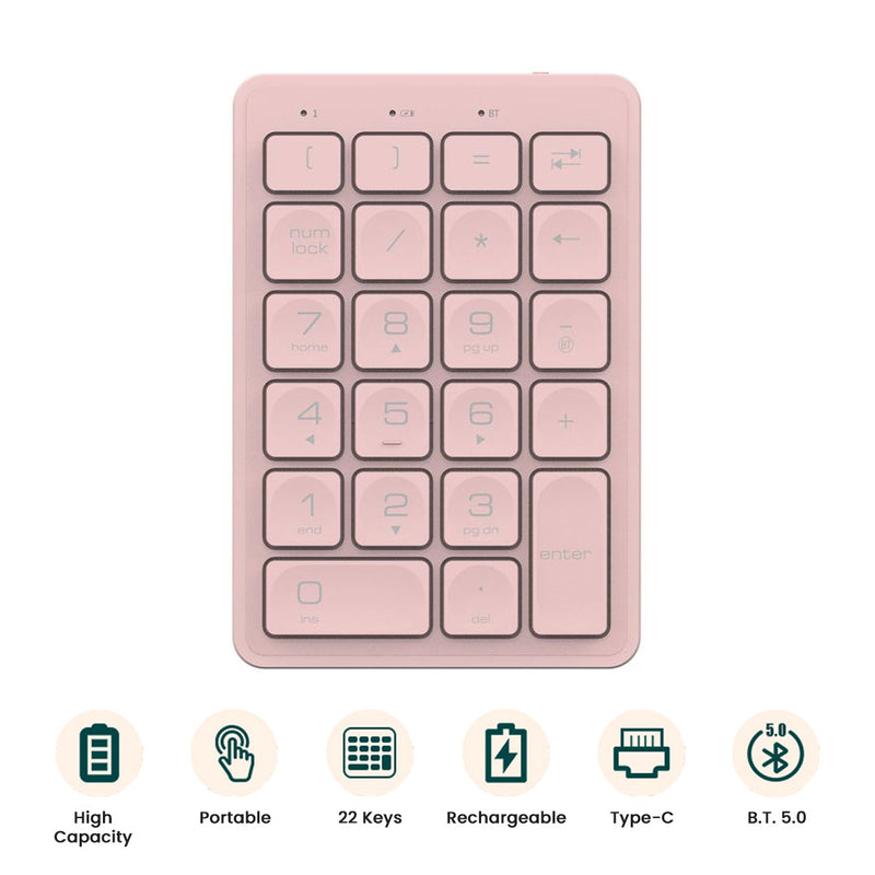 Darkflash N58 Bluetooth Digital Number Keypad (Pink)