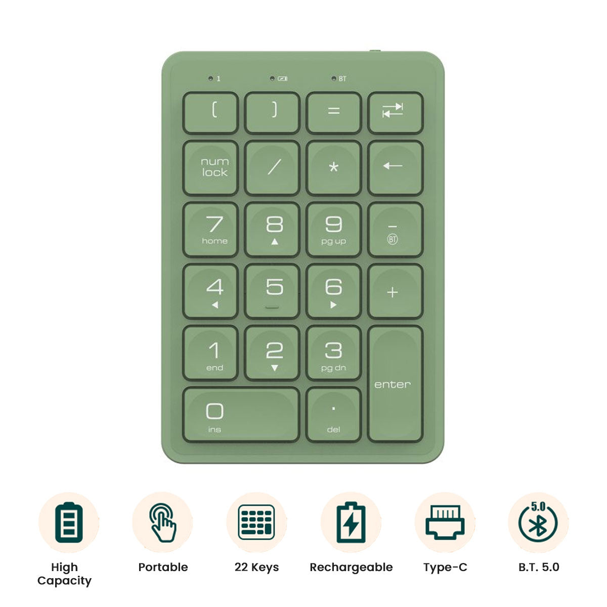 Darkflash N58 Bluetooth Digital Number Keypad (Green)