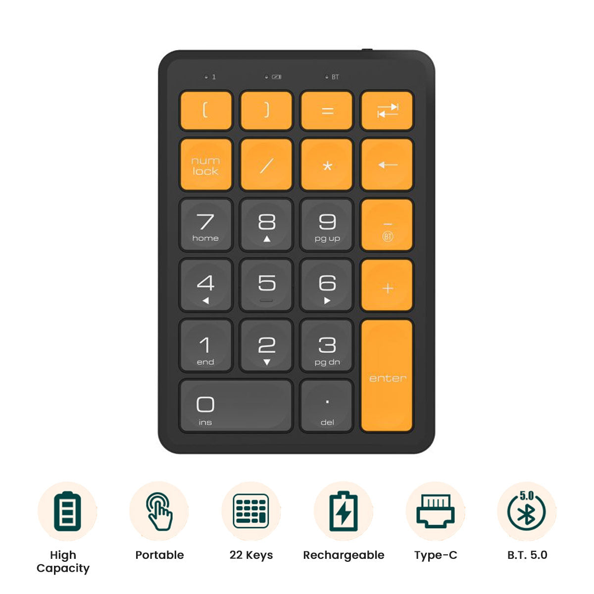 Darkflash N58 Bluetooth Digital Number Keypad (Brown Sugar)