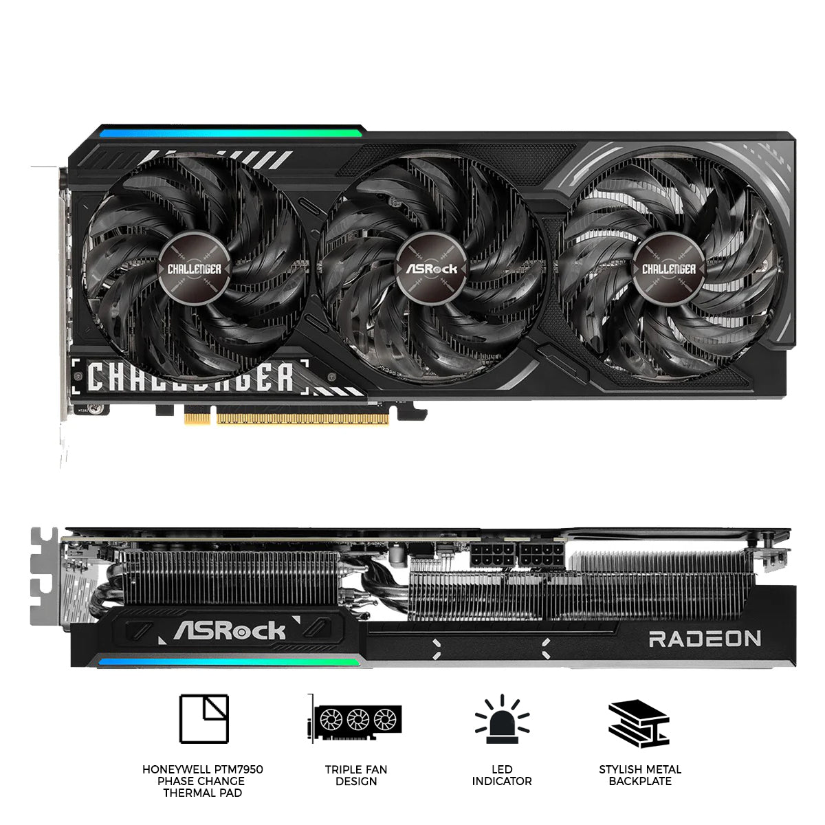 ASRock AMD Radeon RX 9070 XT Challenger 16GB GDDR6 Graphics Card
