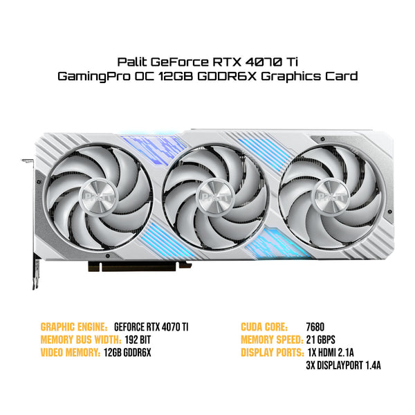 Palit GeForce RTX 4070 TI GamingPro OC 12GB GDDR6X 192Bit 3-DP HDMI Gr