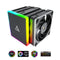 Montech Metal DT24 Premium 2x120mm High Performance Metal PWM Fans with ARGB Aluminum Top Cover Tower Type CPU Air Cooler