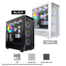 Montech X5 ATX Mid-Tower Carbon Fiber Print TG Side Panel & Mesh Front PC Case 