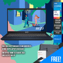 MSI Modern 15 B12MO-831PH Laptop (Star Blue) | 15.6" FHD (1920X1080) IPS | i5-1235U | 16GB RAM | 512GB SSD | Intel Iris XE | Windows 11 | MS Office Home & Student 2021 | MSI Sleeve Bag GP