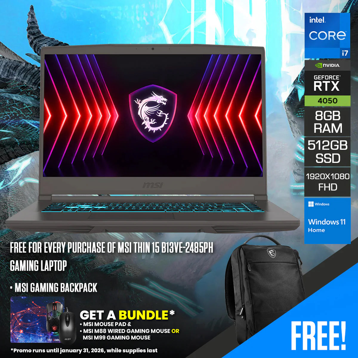 MSI Thin 15 B13VE-2485PH Gaming Laptop