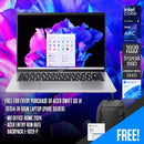 Acer Swift GO 14 SFG14-74-515N Laptop (Pure Silver) | 14" WQXGA+ (2880x1800) OLED | Core Ultra 5 225H | 16GB RAM | 512GB SSD | Intel Arc Graphics | Windows 11 Home | MS Office Home 2024 + Acer Entry Run Rate Backpack E-1620-P