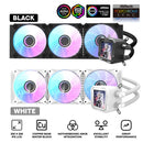 DarkFlash Wave DV360S ARGB AIO 360mm Liquid CPU Cooler (Black, White)