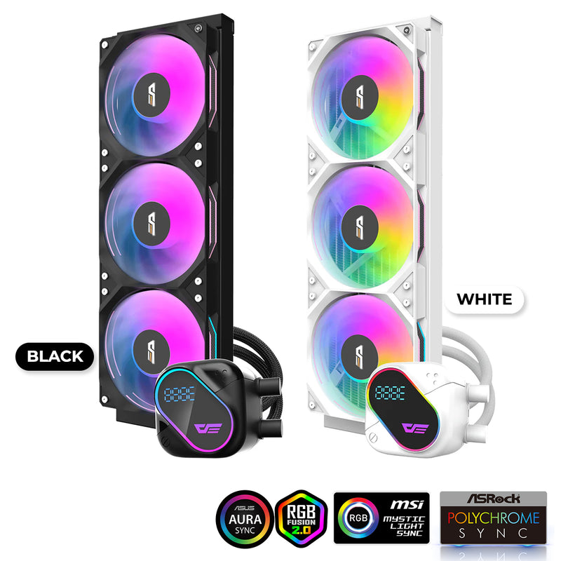 DarkFlash Explore DO 360 AIO 360mm Liquid CPU Cooler with Digital Screen Temperature 